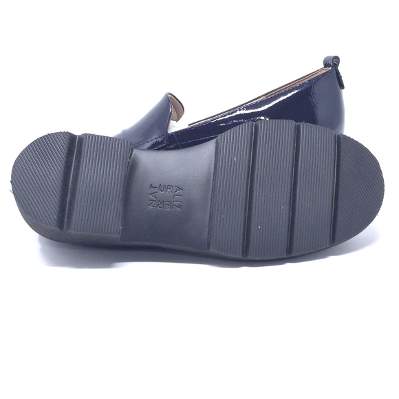 Naturalizer Darry Navy Patent Leather Loafers 6.5W Wide Comfort Shoes - Picture 8 of 12